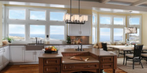 Complete kitchen panoramic glass setup
