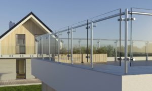 Glass residential railing