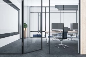 Glass office walls and doors