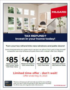 Milgard Tax Refund flier